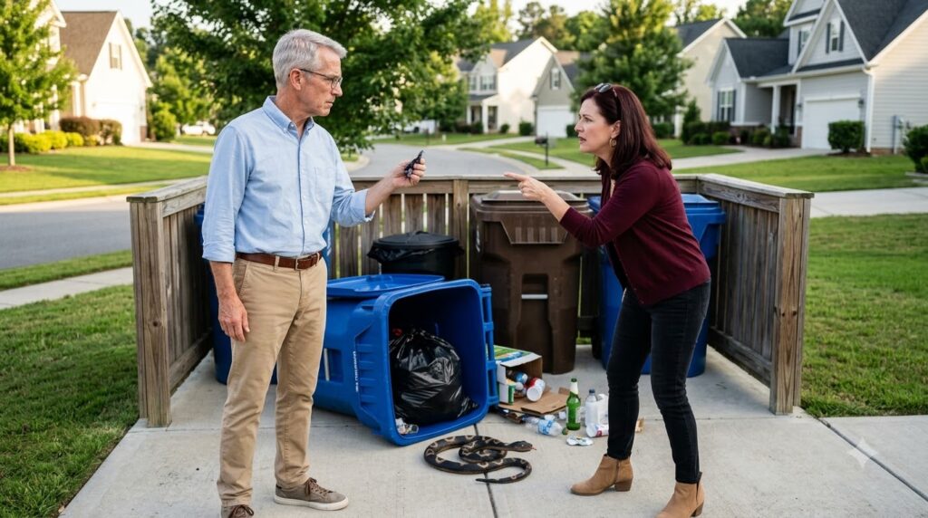 The Fake Snake Under the HOA Bench Was Only the Beginning—and the Torn Fabric Told a Different Story