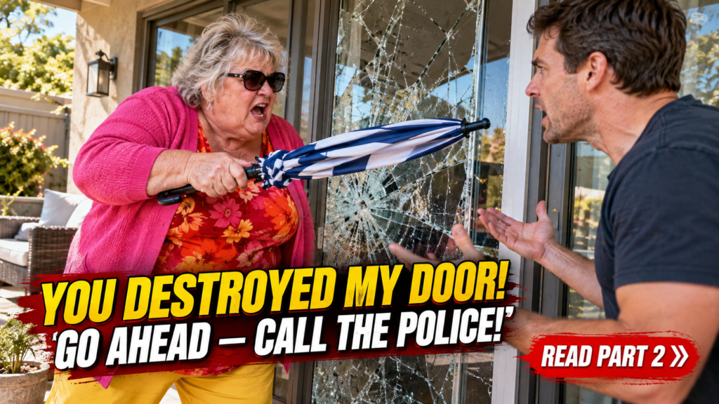 Karen Smashed the Sliding Door, Then Accused the Man Who Witnessed It of Attacking Her