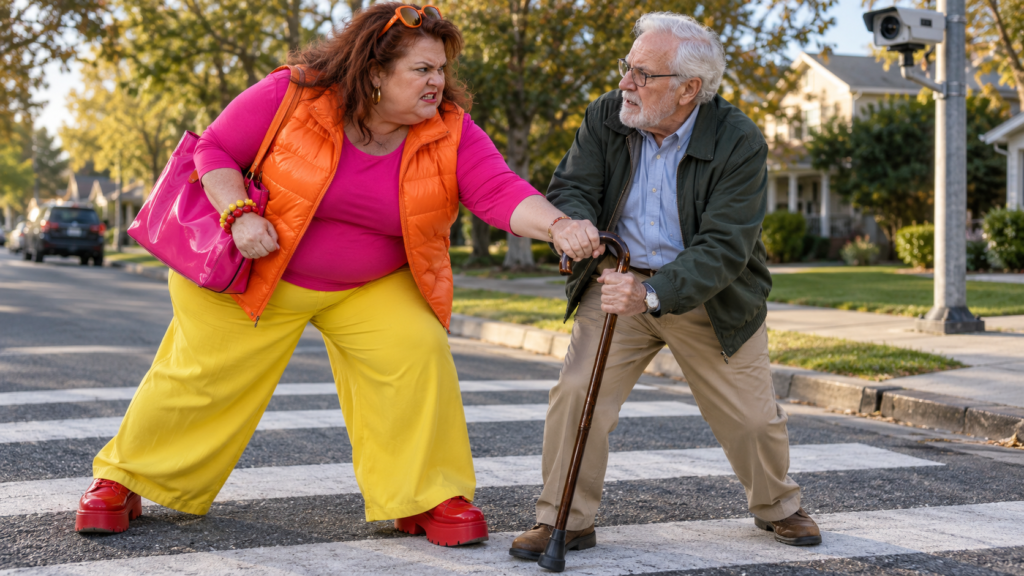 Karen Grabbed His Walking Cane in the Crosswalk—Then the Traffic Camera Changed Everything