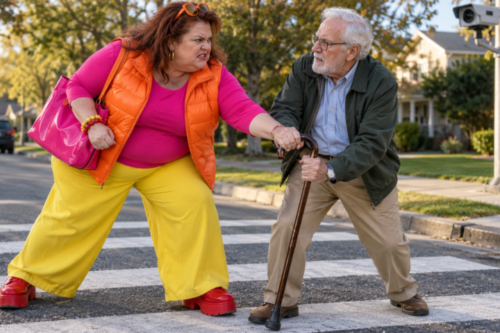 Karen Grabbed His Walking Cane in the Crosswalk—Then the Traffic Camera Changed Everything