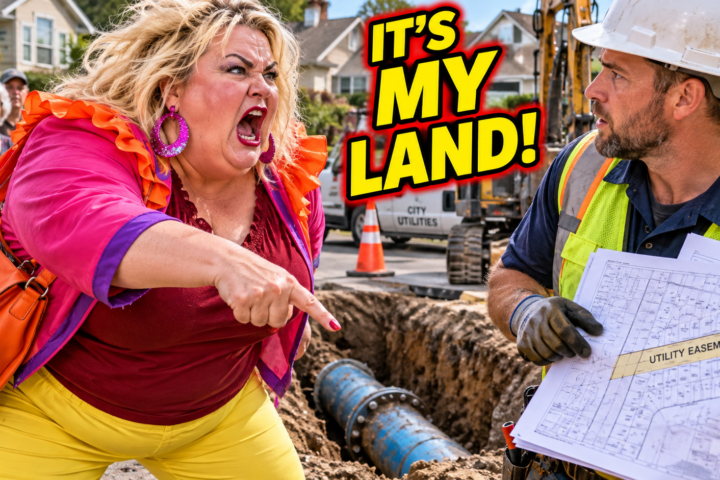 Karen Claimed the Water Line Was Hers—Until the County Map Exposed What Ran Beneath Her Yard