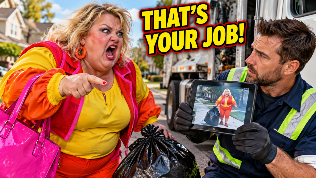 Karen Blocked the Garbage Truck Over One Small Bag—Then the Driver Checked His Camera