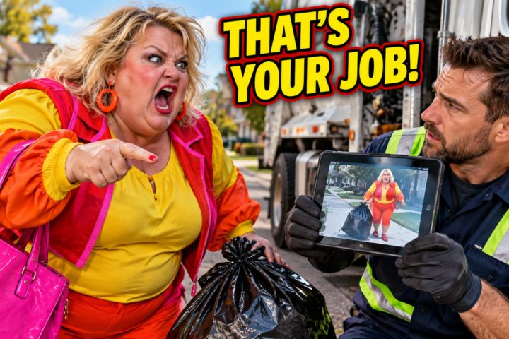 Karen Blocked the Garbage Truck Over One Small Bag—Then the Driver Checked His Camera
