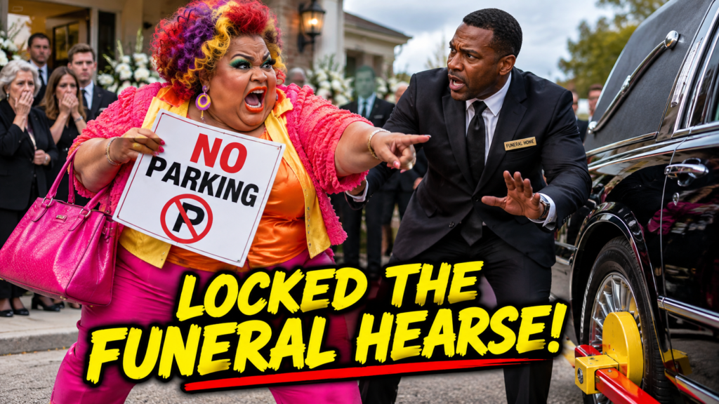 Karen Locked the Funeral Hearse Over Her Homemade “No Parking” Sign—and Refused to Back Down