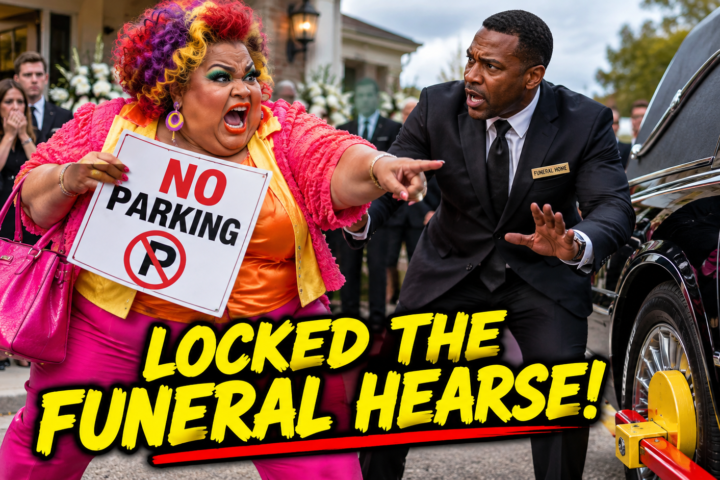Karen Locked the Funeral Hearse Over Her Homemade “No Parking” Sign—and Refused to Back Down
