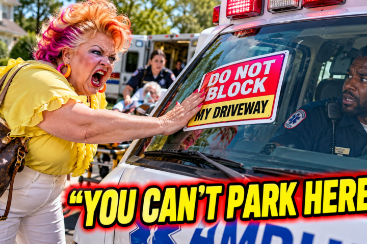 She Slapped a “Do Not Block My Driveway” Decal on an Ambulance During a Medical Emergency
