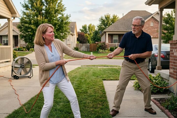Karen Ran a Power Cable From Her Neighbor’s Meter—But What She Was Hiding in Her Yard Changed Everything