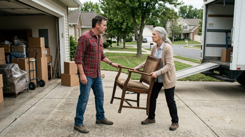 The Moving Truck Was Forced Out—Until a Widow Carried One Chair Back and Changed Everything