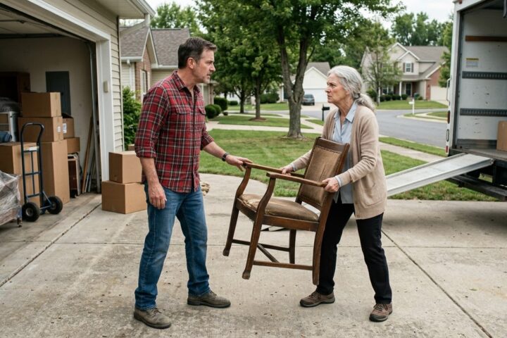 The Moving Truck Was Forced Out—Until a Widow Carried One Chair Back and Changed Everything