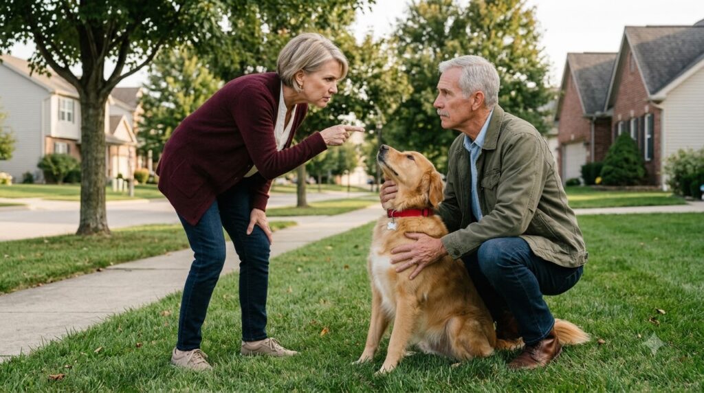 She Accused Her Neighbor of Hiding a Lost Dog—Then He Checked the Collar