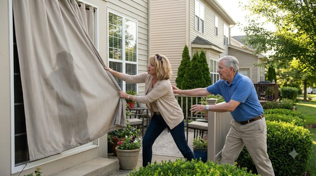 The Border Between Two Lawns Where Sunlight Costs More Than Truth and Mortgages Fade Slow
