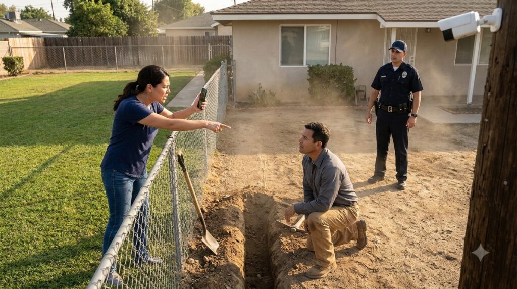 The Trench Beside Her House