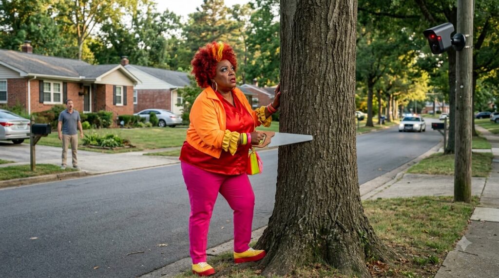 She Arrived With a Saw to “Handle” a Tree, But the Security Camera Caught Her Before She Could Start