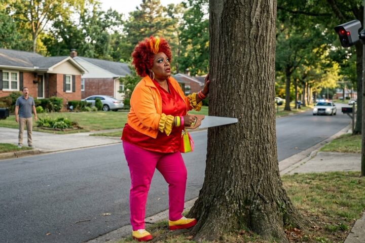 She Arrived With a Saw to “Handle” a Tree, But the Security Camera Caught Her Before She Could Start