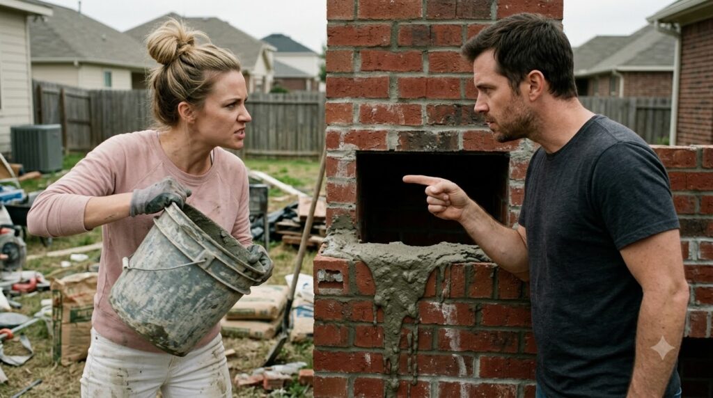 She Spilled the Cement, but the Man Watching Her Was Already Deciding Who Deserved the Blame